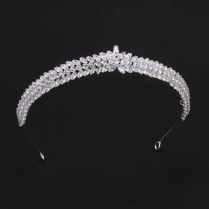 Zircon Crown Wedding Dress Bride Jewelry Crown by edenista