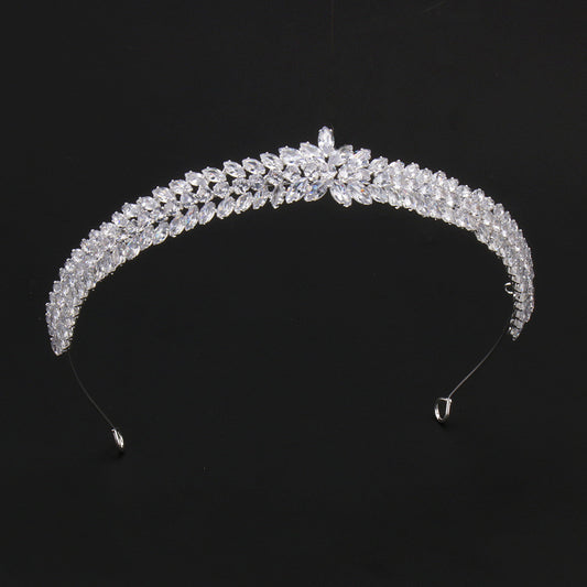 Zircon Crown Wedding Dress Bride Jewelry Crown by edenista