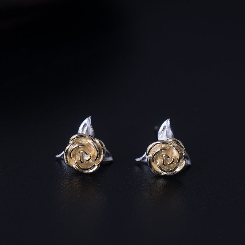 Creative jewelry rose earrings by edenista