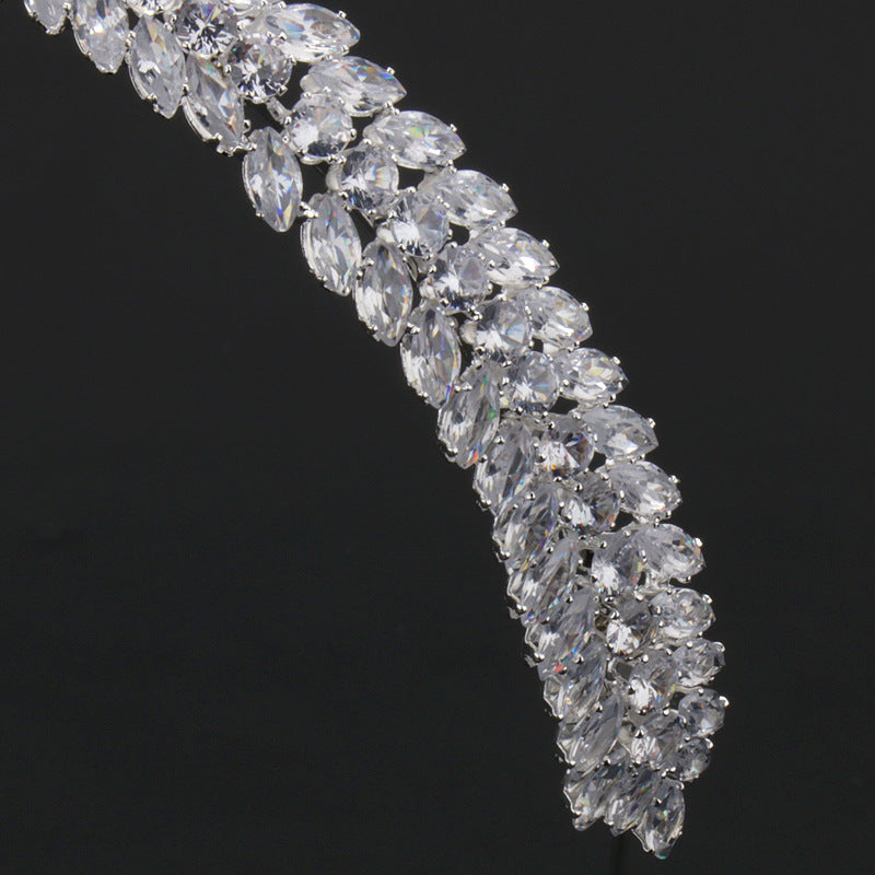 Zircon Crown Wedding Dress Bride Jewelry Crown by edenista