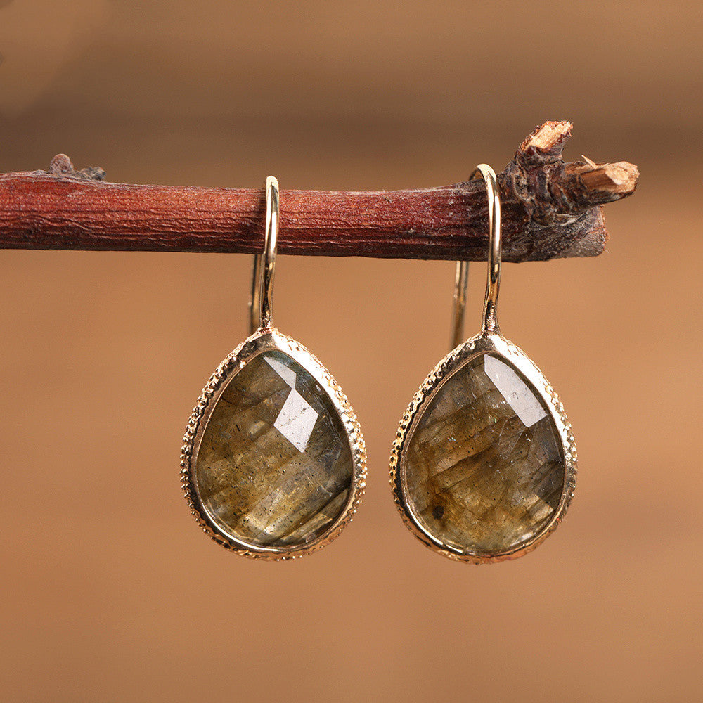 Women Earrings Water Drop Jewelry Amethyst by edenista