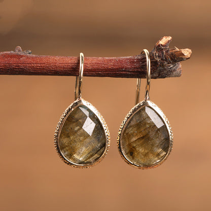 Women Earrings Water Drop Jewelry Amethyst by edenista