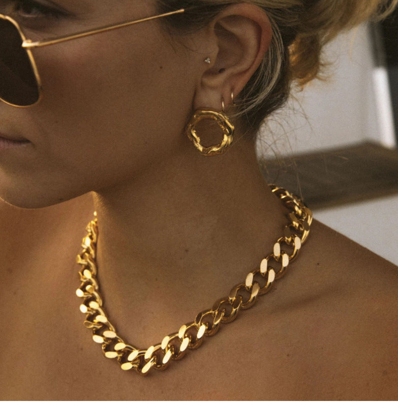 Stainless Steel Cuban Chain Necklace by edenista