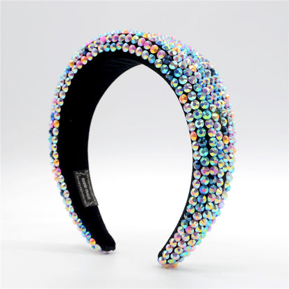 Baroque Hairband Wide Edge Diamond Hairband by edenista