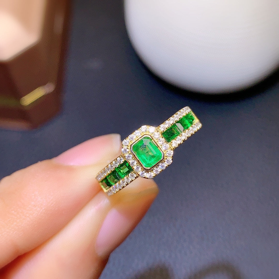 Natural Colombian Emerald Ring Female by edenista