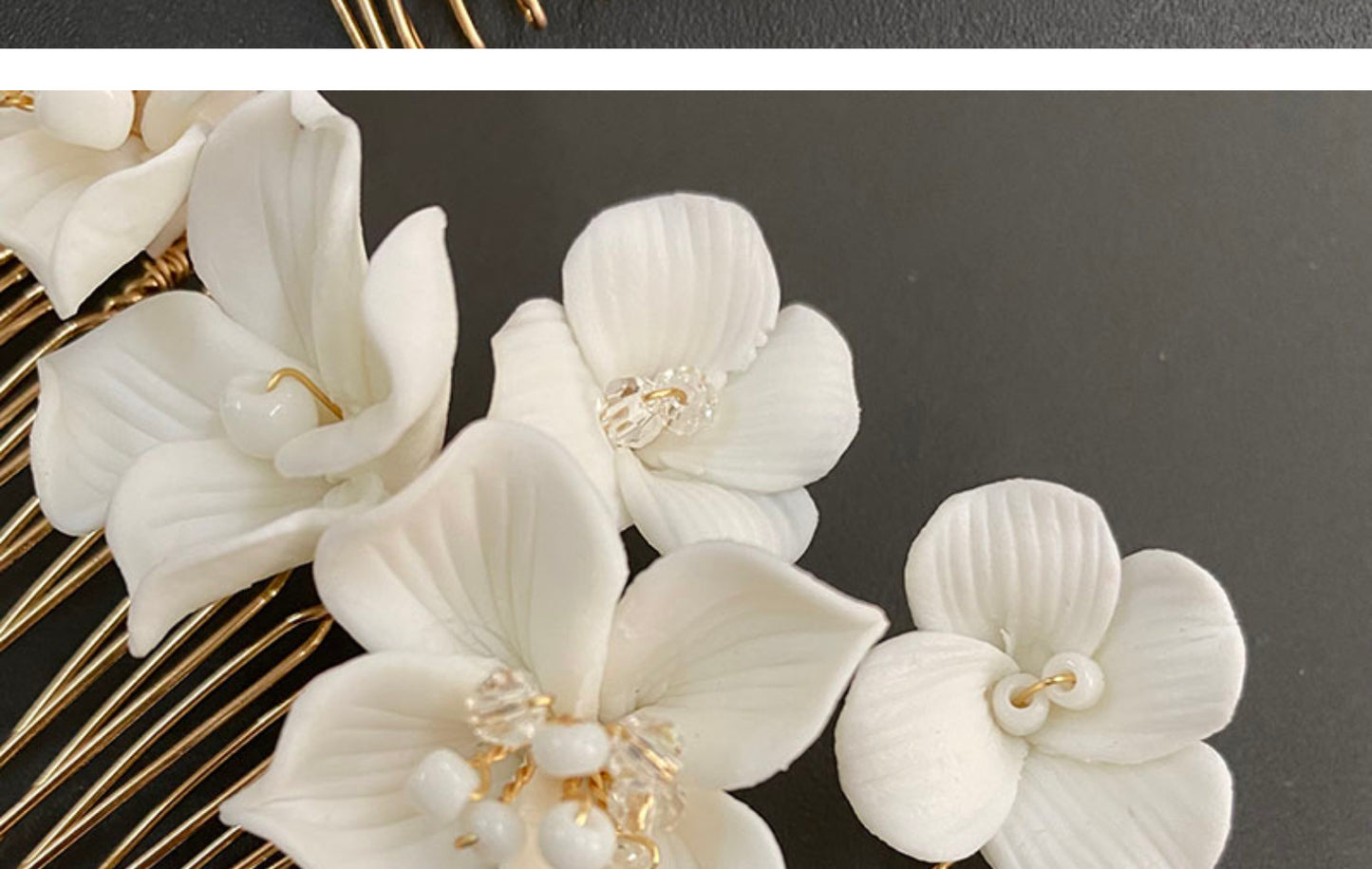 Bridal Headwear Accessories White Ceramic by edenista