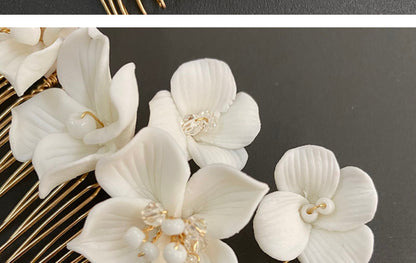 Bridal Headwear Accessories White Ceramic by edenista