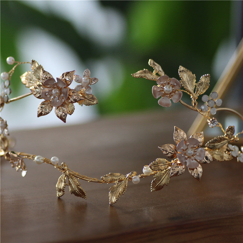 Shaped Asymmetric Handmade Bridal Head Jewelry by edenista