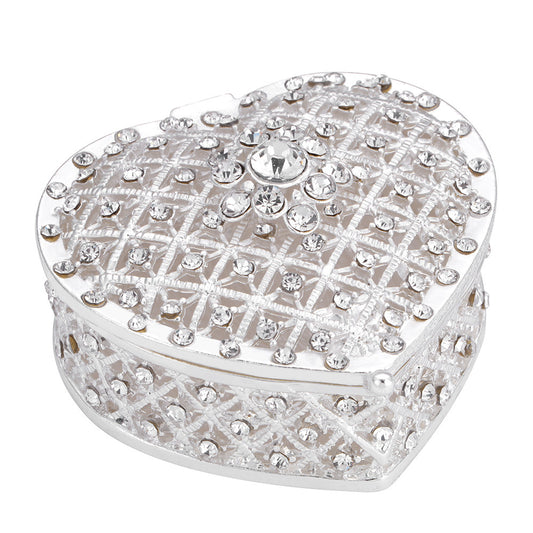 Metal Craft Jewelry Box Heart-shaped Jewelry Box Gold-plated Ornaments