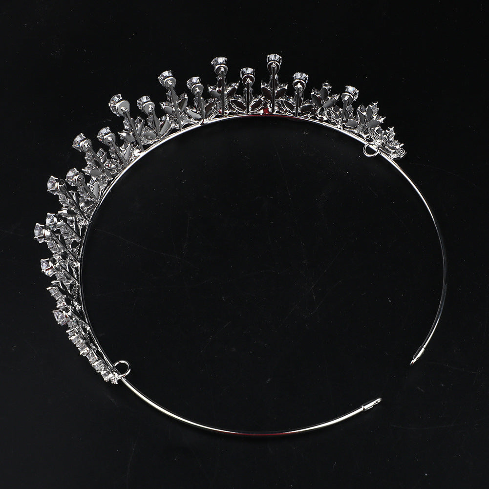 High-end Zircon Crown Light Luxury Bridal Accessories by edenista