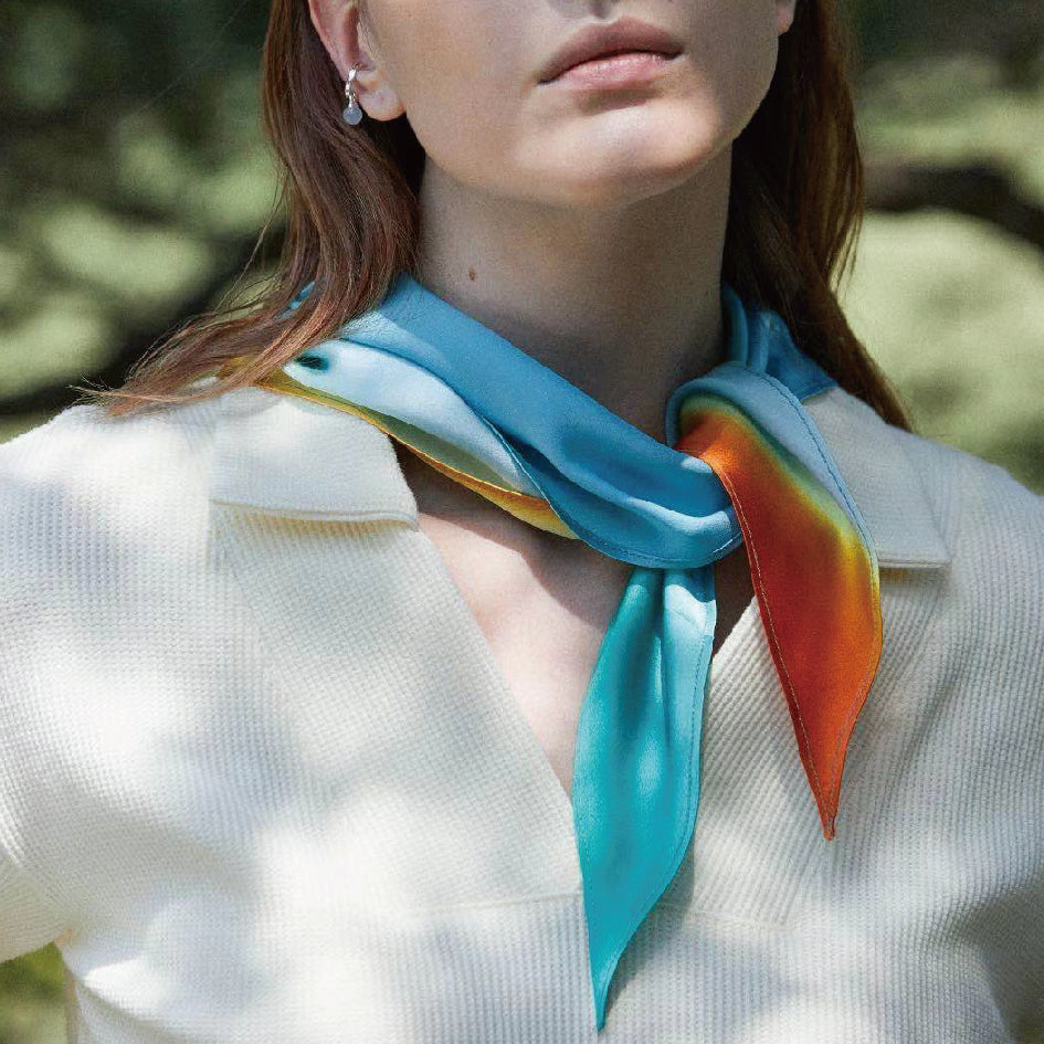 Silk Headband Scarf Detachable Single Wear Romantic French Style by edenista