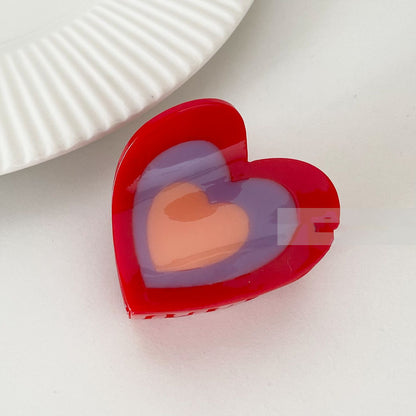 Niche Design Retro Stitching Love Acetate Gripper by edenista
