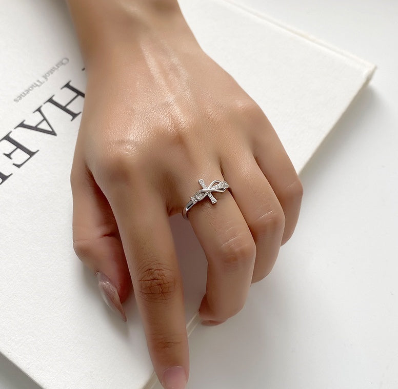 Simple Color Matching Copper Ring Fashion Cross Evil Rings For Women Girl Finger Accessories Party Jewelry Gift by edenista