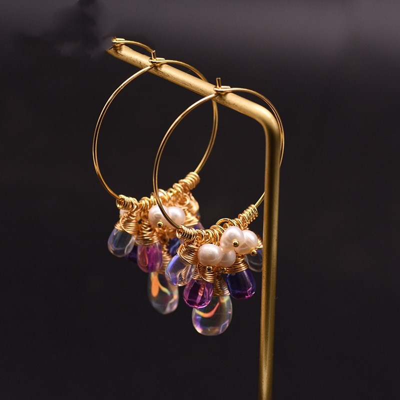 Pearl Czech crystal earrings by edenista