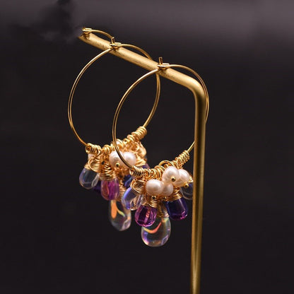 Pearl Czech crystal earrings by edenista