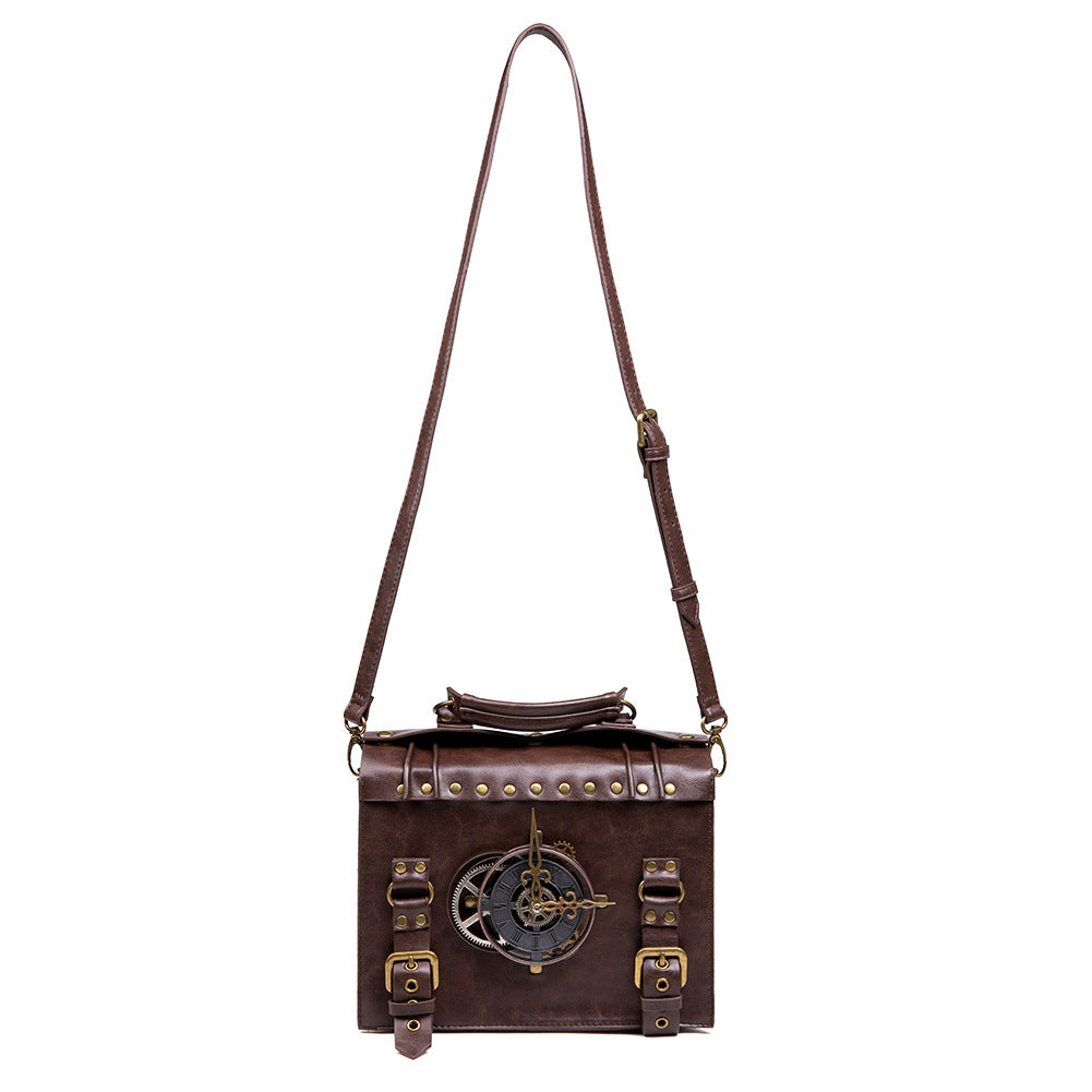 Steampunk industrial retro style shoulder bag by edenista