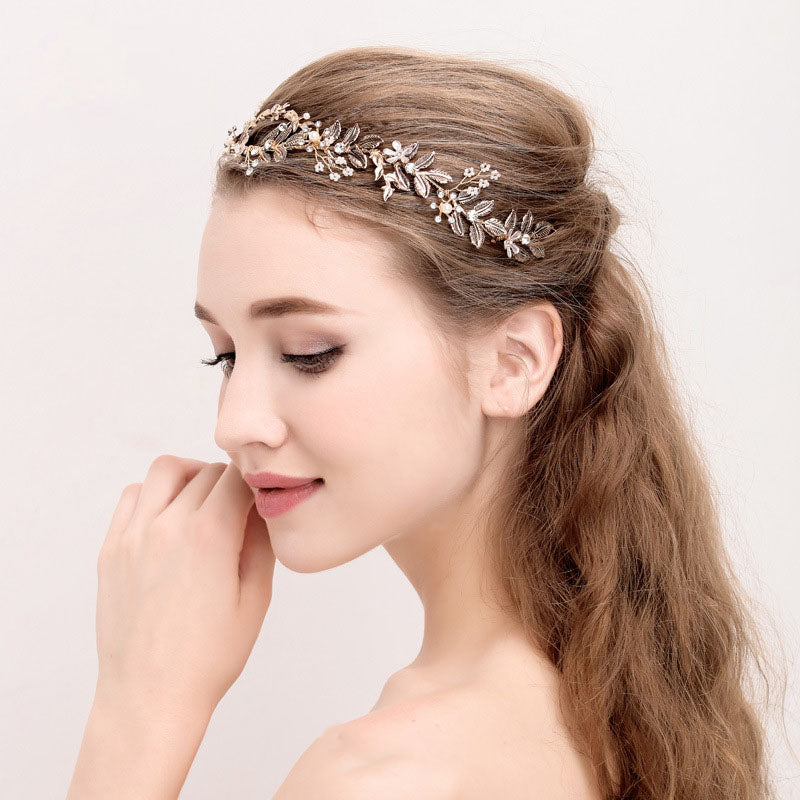 Vintage Gold Bridal Crown Hair Accessories by edenista