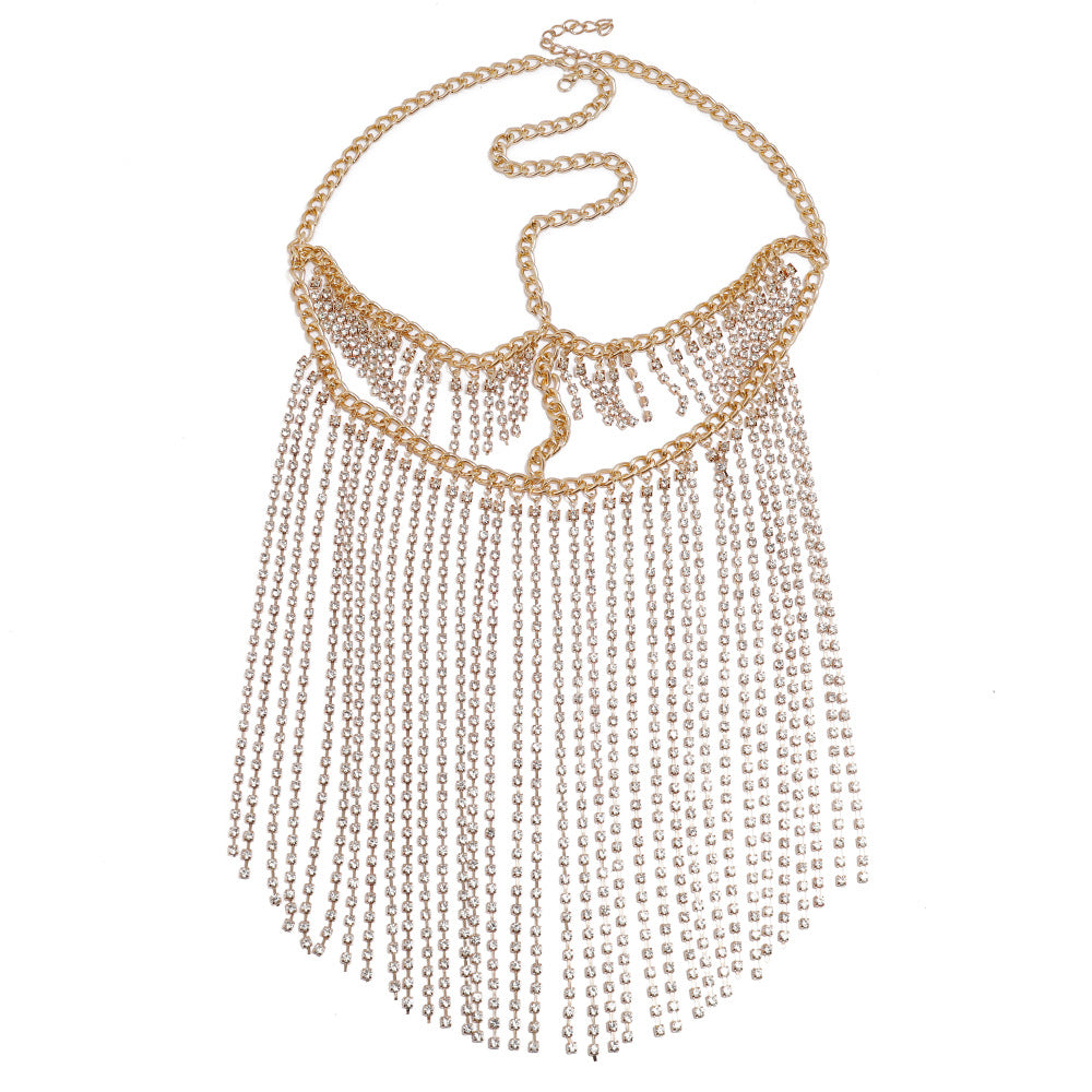 Punk Rhinestone Fringed Head Chains by edenista