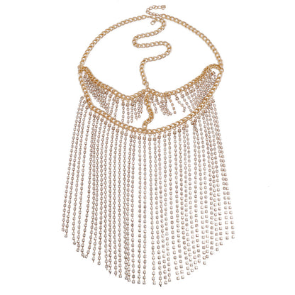 Punk Rhinestone Fringed Head Chains by edenista