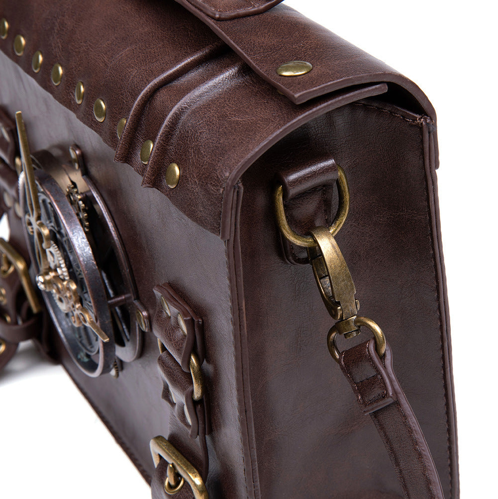 Steampunk industrial retro style shoulder bag by edenista