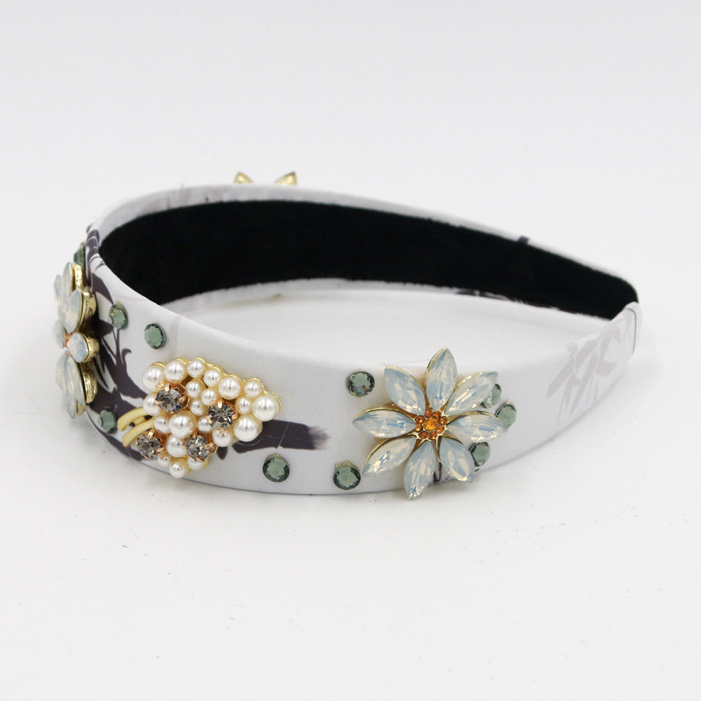 Baroque Fashion Hair Accessories Headband Flowers by edenista