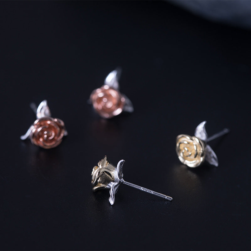 Creative jewelry rose earrings by edenista