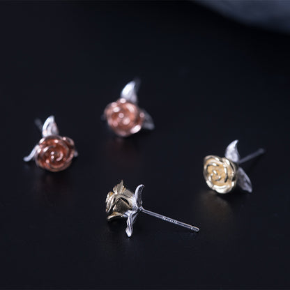 Creative jewelry rose earrings by edenista