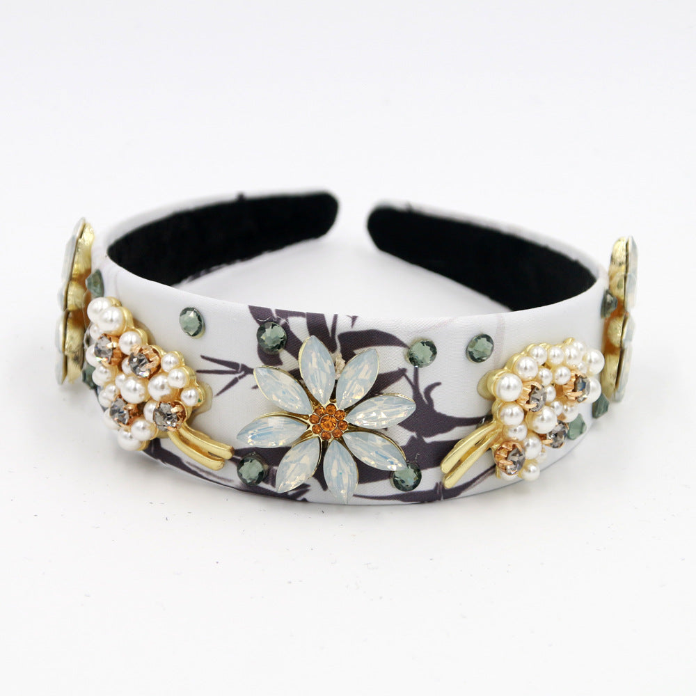 Baroque Fashion Hair Accessories Headband Flowers by edenista