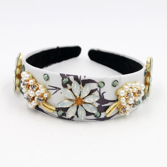 Baroque Fashion Hair Accessories Headband Flowers by edenista