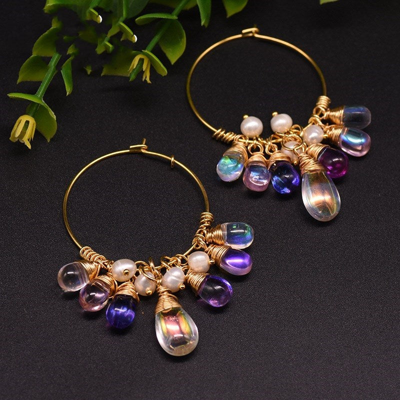 Pearl Czech crystal earrings by edenista