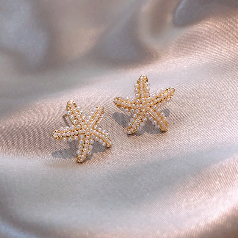 Pineapple Starfish Pearl Earrings by edenista