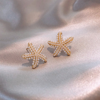 Pineapple Starfish Pearl Earrings by edenista