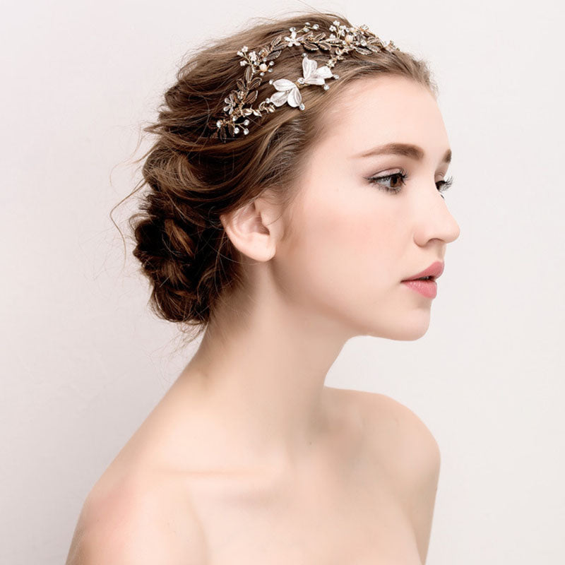 Vintage Gold Bridal Crown Hair Accessories by edenista