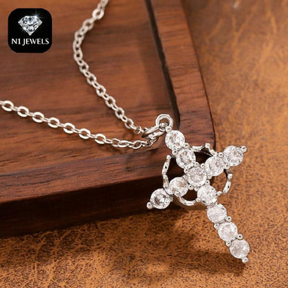 Christian Religious Symbola Drop Classic Crown & Cross Pendant Choker Easter Necklace For Women & Men & Girls Pretty Crown Cross Necklace For Daily Party Clothing Decor Trendy All-match & Exquisite Je by edenista
