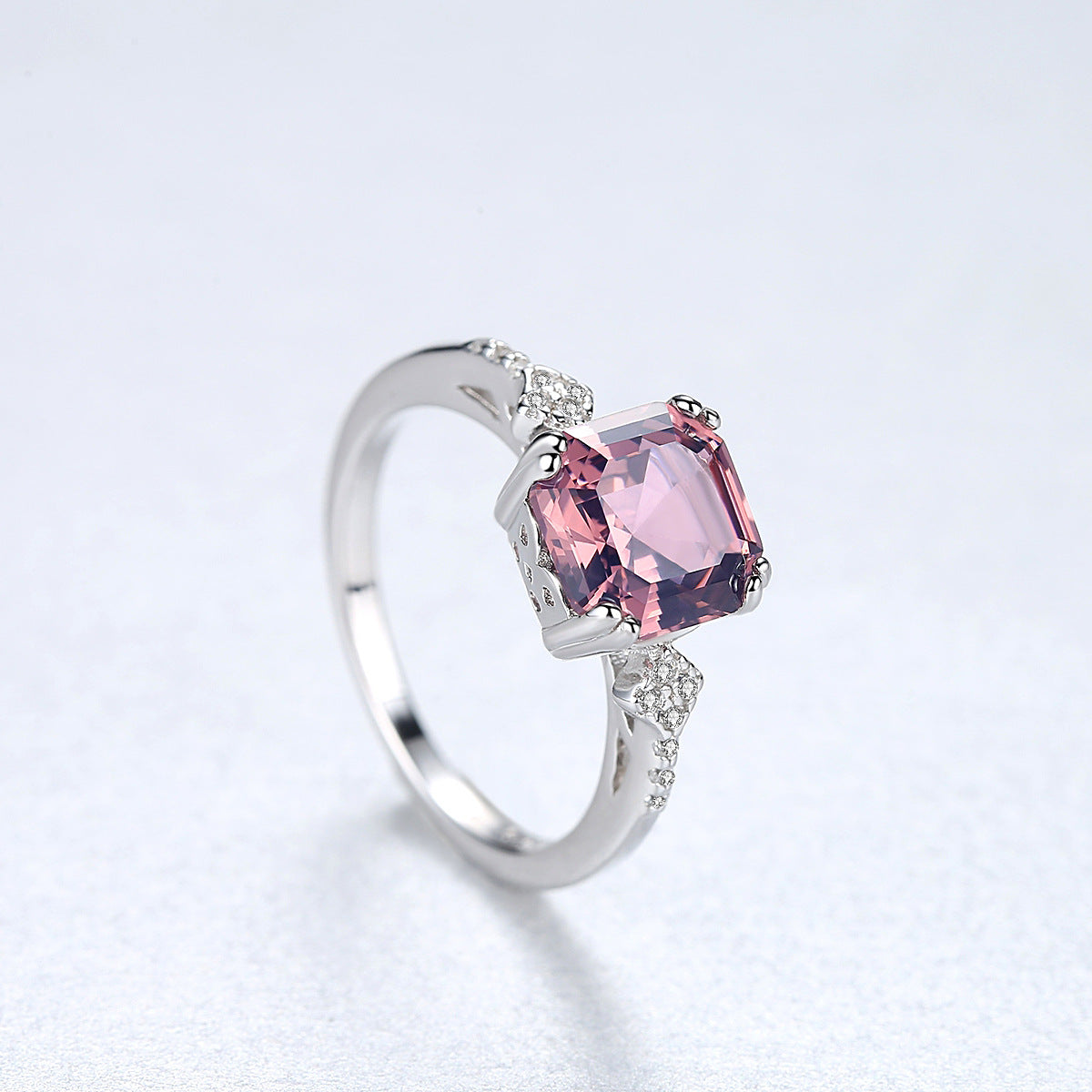 925 sterling silver ring set with light brown morganite by edenista