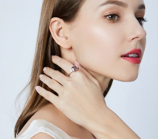 925 Silver Morgan Stone Gemstone Ring Jewelry by edenista