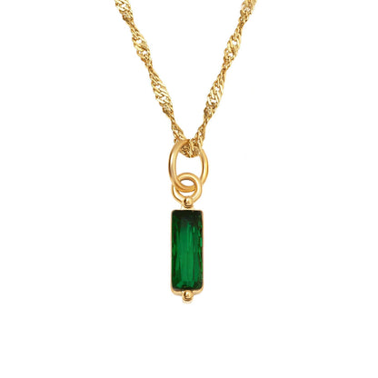 Color Twelve Birthstone Necklace Electroplating by edenista