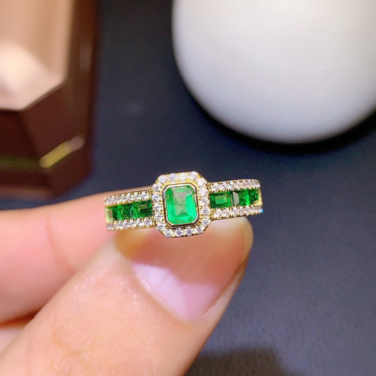 Natural Colombian Emerald Ring Female by edenista