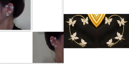 Fashion Earring Butterfly Ear Clip And Ear Hook Jewelry by edenista