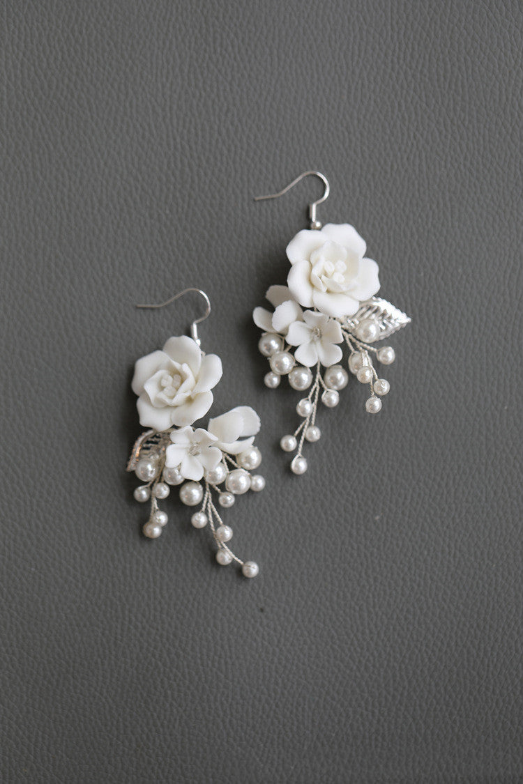 Handmade Beaded Ceramic Flower Hair Accessories by edenista