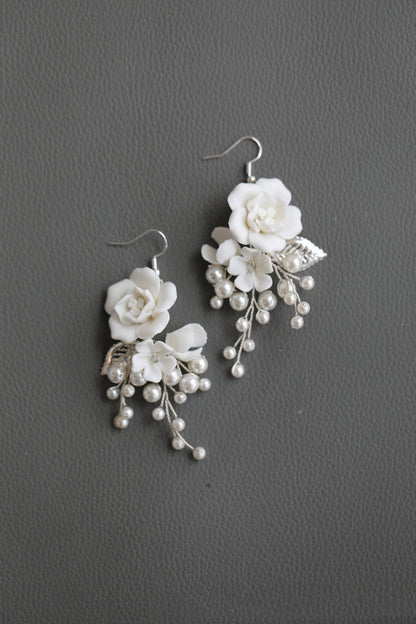 Handmade Beaded Ceramic Flower Hair Accessories by edenista
