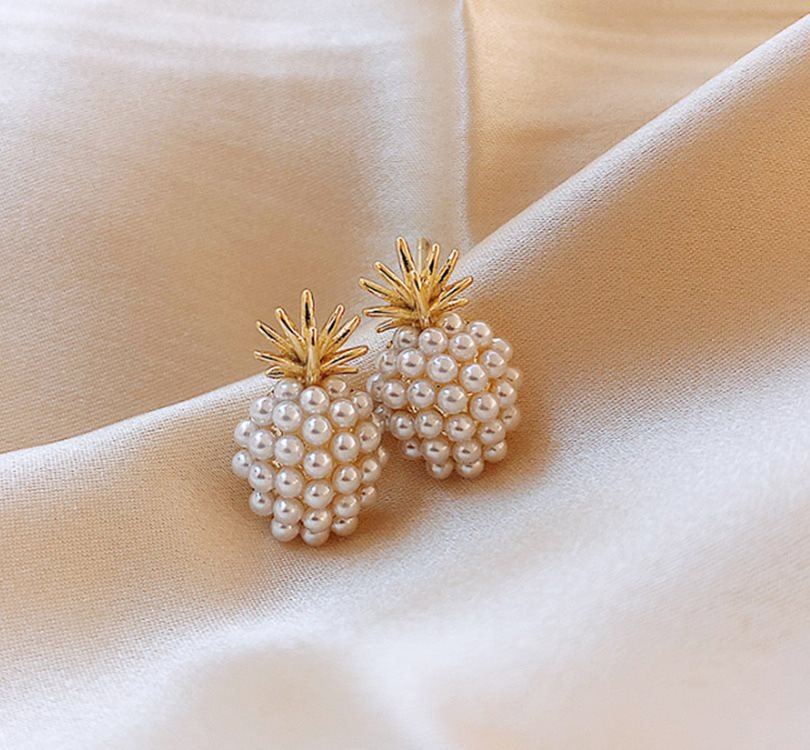 Pineapple Starfish Pearl Earrings by edenista