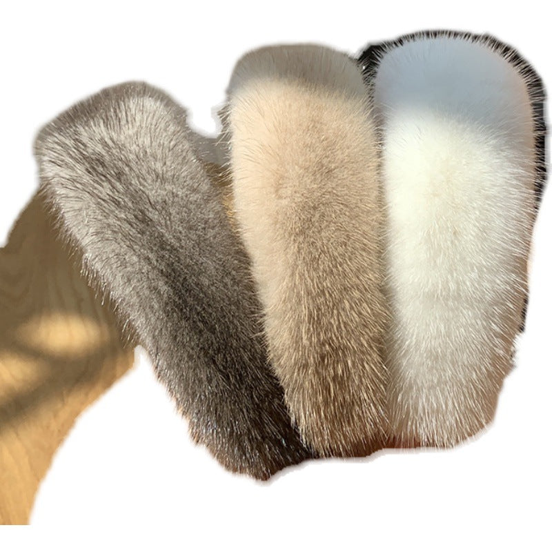 Hair Band Plush Mink Hair Band Candy Color by edenista