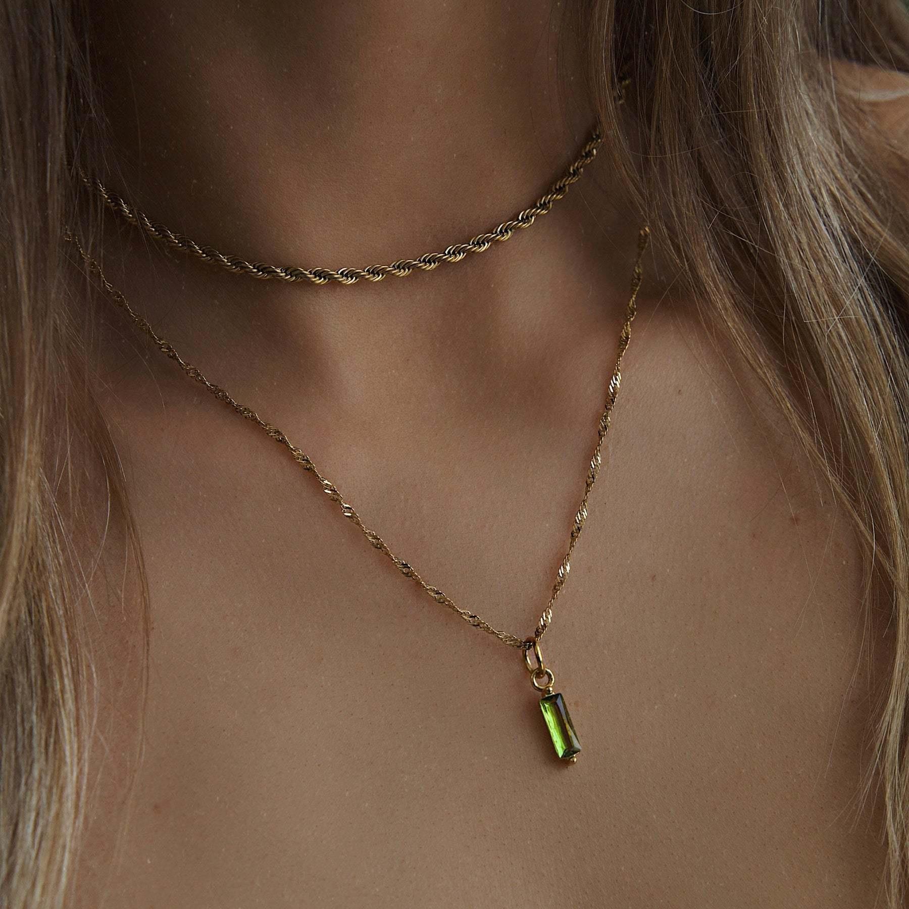 Color Twelve Birthstone Necklace Electroplating by edenista