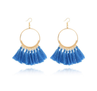 Big Round Drop Dangle Earrings by edenista