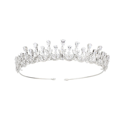 High-end Zircon Crown Light Luxury Bridal Accessories by edenista
