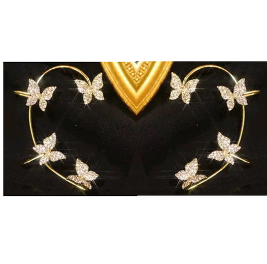 Fashion Earring Butterfly Ear Clip And Ear Hook Jewelry by edenista