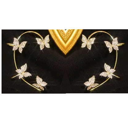 Fashion Earring Butterfly Ear Clip And Ear Hook Jewelry by edenista