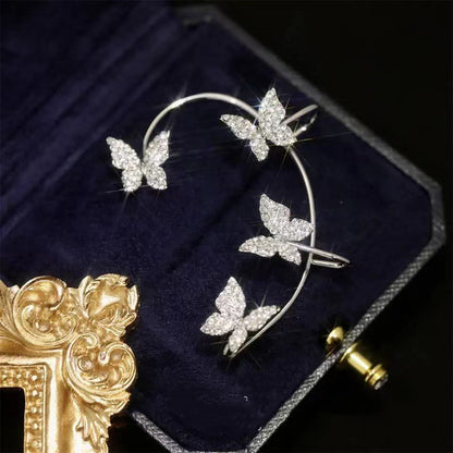 Fashion Earring Butterfly Ear Clip And Ear Hook Jewelry by edenista