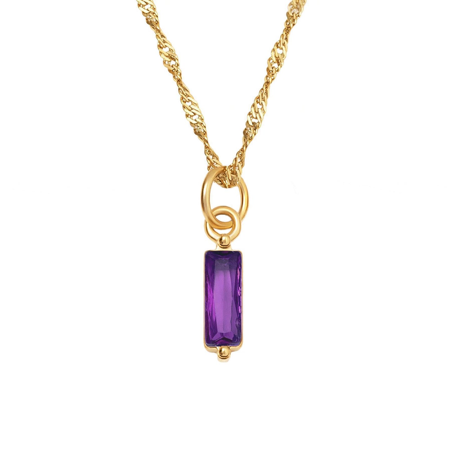 Color Twelve Birthstone Necklace Electroplating by edenista